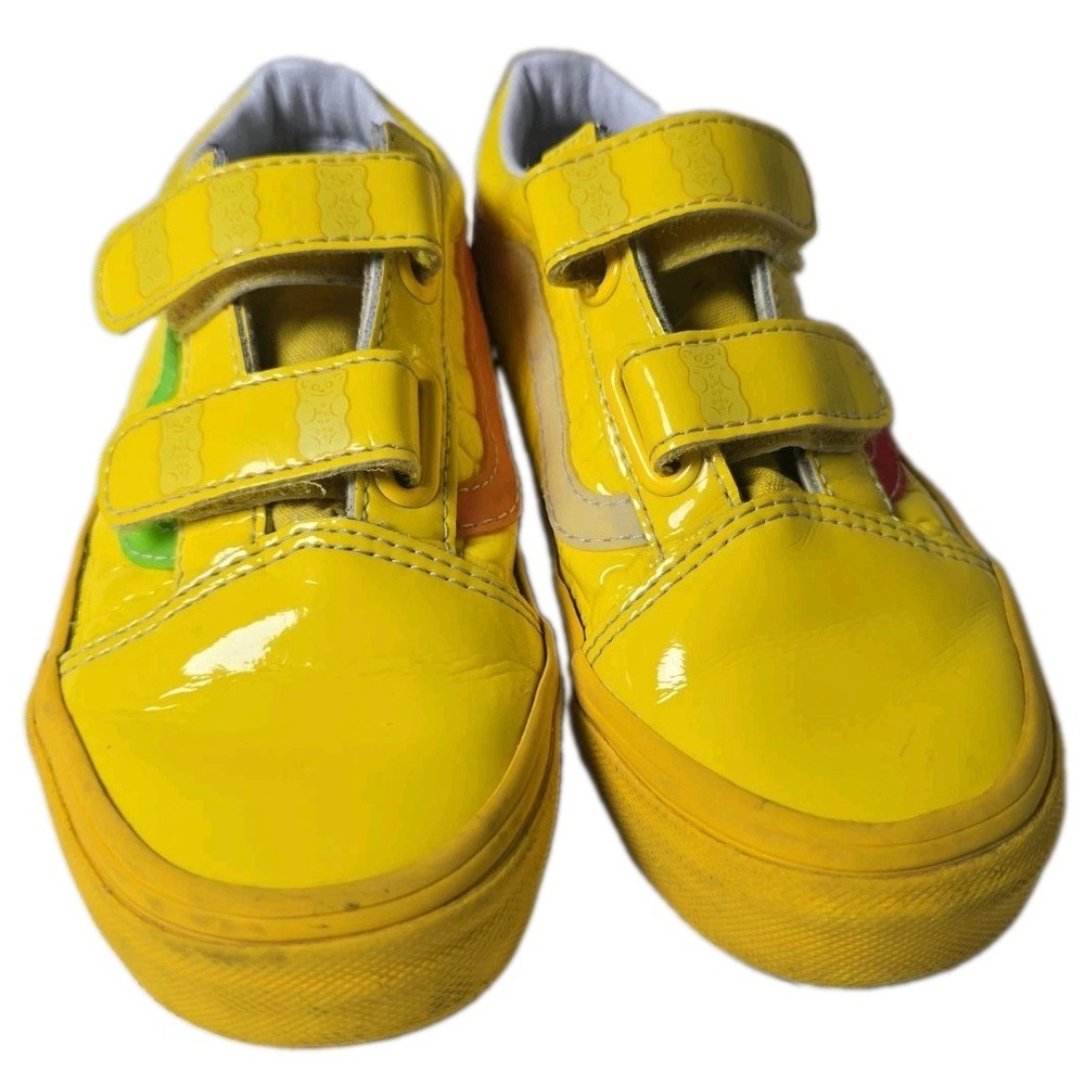 Vans Haribo Old Skool Goldbears Yellow Gummy Bear Patent Leather Kids Size 13.5 - Picture 2 of 8